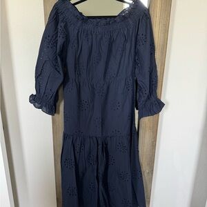 Chico's Off-Shoulder Midnight Blue Maxidress